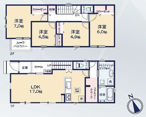 4LDK※図面と現況に相違ある場合には現況優先とします。 