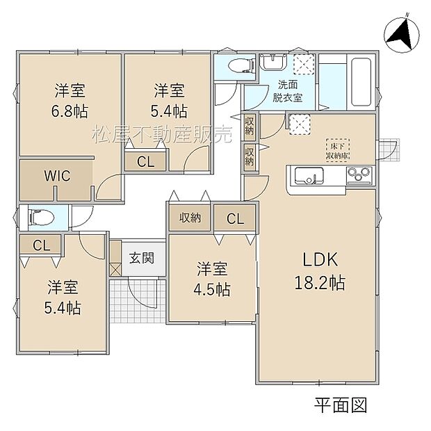 4LDK※図面と現況に相違ある場合には現況優先とします。