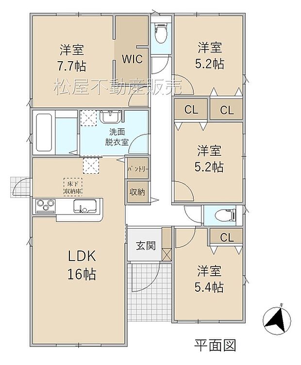4LDK※図面と現況に相違ある場合には現況優先とします。