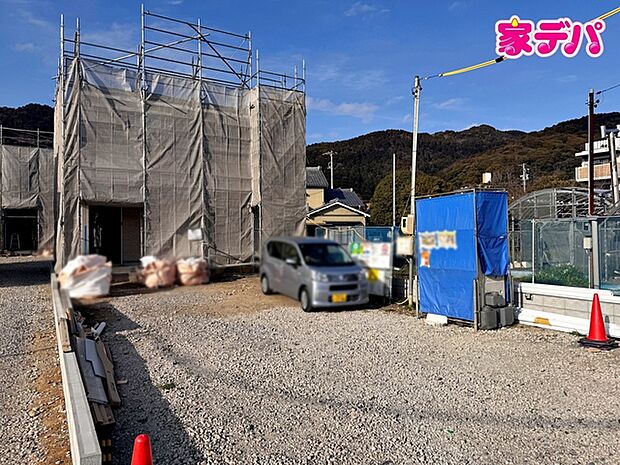 上棟しました。ご見学希望のお客様につきましては同型同仕様の物件にご案内いたします