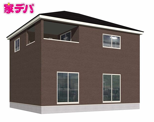 【完成予想外観】 外装材の割り付け・外構・付帯設備等は実際のプランとは異なります。詳細はお問い合わせください。 