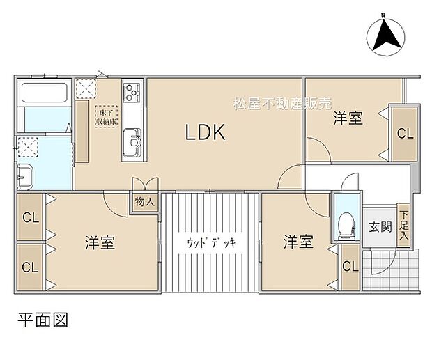 3LDK ※図面と現況に相違ある場合には現況優先とします。 