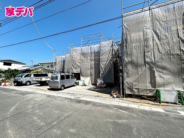 上棟しました。ご見学希望のお客様につきましては同型同仕様の物件にご案内いたします