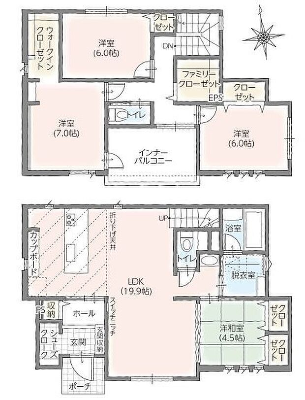 4LDK※図面と現況に相違ある場合には現況優先とします。