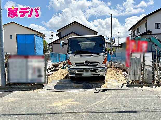 【3号棟】建築予定地です! ・3LDK+タタミコーナー3帖 ・LDK18.5帖 ・全居室収納完備 ・ファミリークローゼット ・スキップフロア ・吹抜け ・シューズクローク ・リビングエアコン