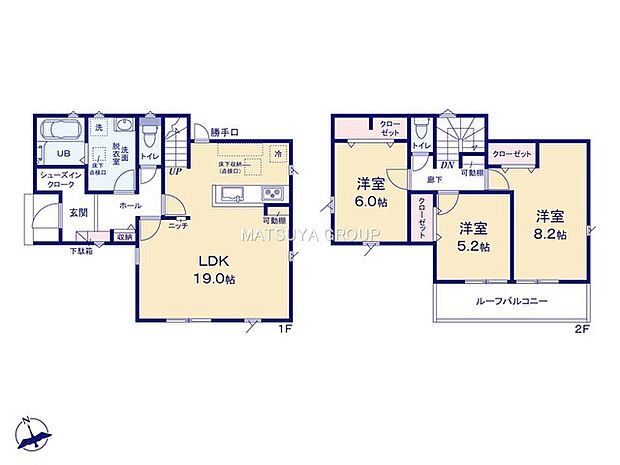 3LDK※図面と現況に相違ある場合には現況優先とします。