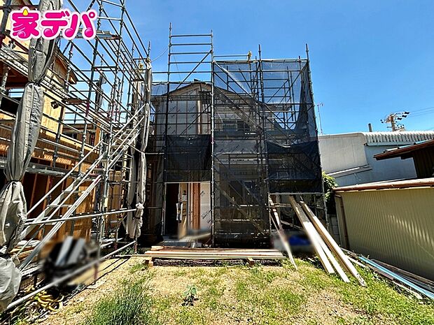 【2号棟】上棟しました！ ・長期優良住宅 ・全居室南向き ・3LDK＋フリースペース ・LDK16帖 ・全居室収納完備 ・シューズクローク ・並列駐車場2台可