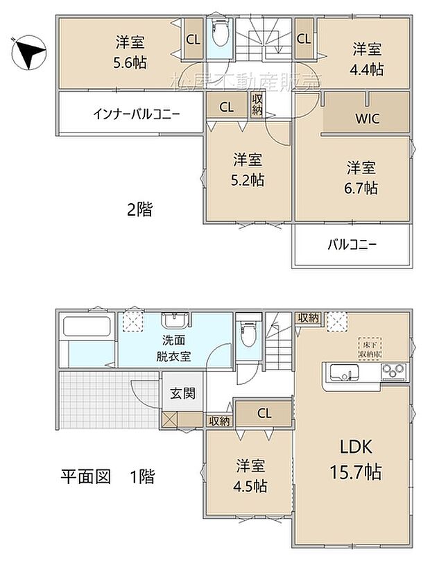 5LDK※図面と現況に相違ある場合には現況優先とします。 