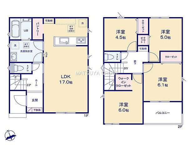 4LDK※図面と現況に相違ある場合には現況優先とします。