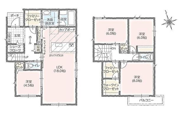 4LDK※図面と現況に相違ある場合には現況優先とします。
