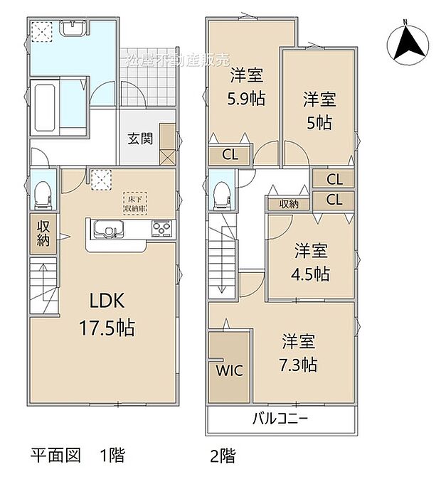 4LDK※図面と現況に相違ある場合には現況優先とします。