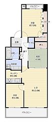 ライオンズマンション烏丸通 3LDKの間取図画像