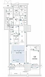 アーバンライフ神戸三宮ザ・タワー 1LDKの間取図画像