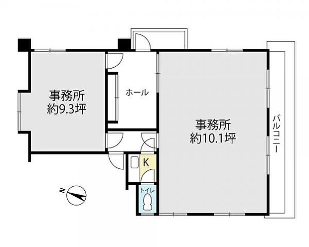 登坂ビル(2LK) 4階の間取り