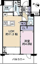 日神デュオステージ上北沢 1LDKの間取図画像
