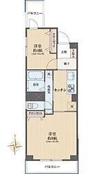 コーポ押上 2Kの間取図画像