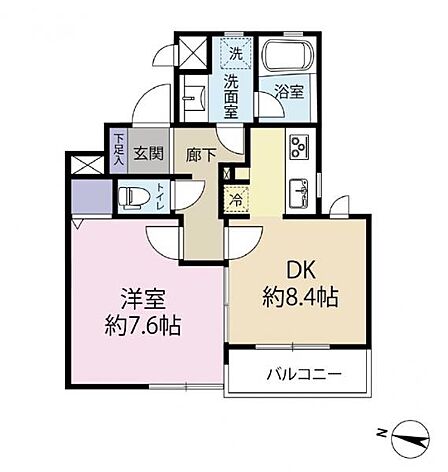1DK 間取り