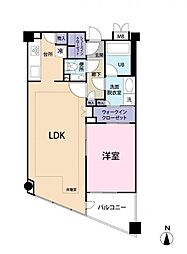 ラ・マーレ白金 1LDKの間取り