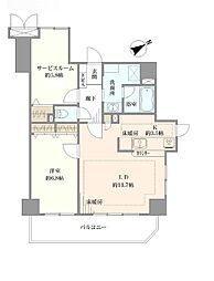 ライオンズシティ西新宿 1SLDKの間取図画像