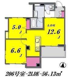 Gran Zelkova〜グラン ゼルコヴァ〜 2階2LDKの間取り