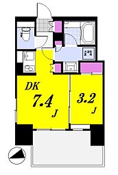 パークアクシス赤塚 1DKの間取図画像