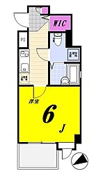 グランヴァンメトロ-1 1Kの間取図画像