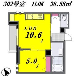 シャーメゾン UOTANI 1LDKの間取図画像