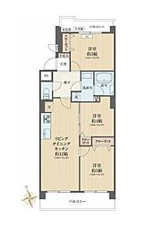 矢口マイコーポ 3LDKの間取図画像
