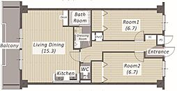 間取図画像 2LDK