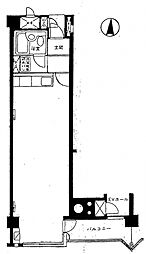 北新宿パークハイツ ワンルームの間取図画像