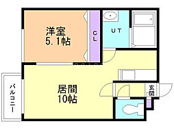 間取図画像 1LDK