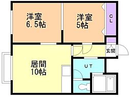 ピュア105 2LDKの間取図画像