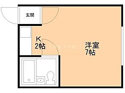 アメニティハウス 1Kの間取図画像