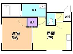 アーバンコート31A 1DKの間取図画像