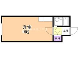 ジュネスコート22 ワンルームの間取図画像
