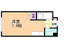 チェスタ麻生 ワンルームの間取図画像
