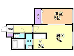 ル・エスト6 1LDKの間取図画像