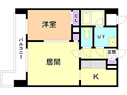 RESIDIASAPPORO-EKIMAE 1LDKの間取図画像