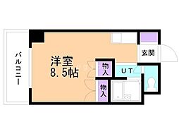 セゾン・ドゥ・ブランシェ北21条 ワンルームの間取図画像