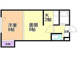 麻生BLESS 1LDKの間取図画像