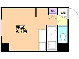 フロンティア161 ワンルームの間取図画像