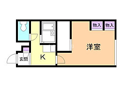 レオパレス北公園 1Kの間取図画像