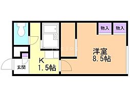 レオパレスロワール新琴似 1Kの間取図画像