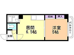 フォーレストヴィレッジ342 1DKの間取図画像