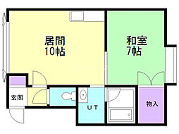グレイスコート 1LDKの間取図画像