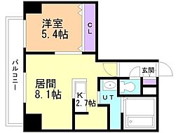 BIBOタワー札幌 1LDKの間取図画像