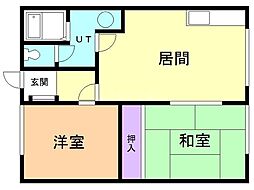 第7グリーンマンション 2LDKの間取図画像