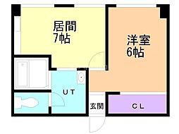 セーフティコート22 1DKの間取図画像
