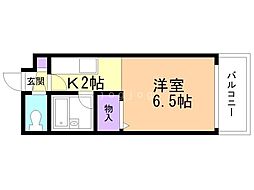 KWビル壱番館 1Kの間取図画像