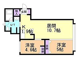 ラ・カンパネラ 2LDKの間取図画像